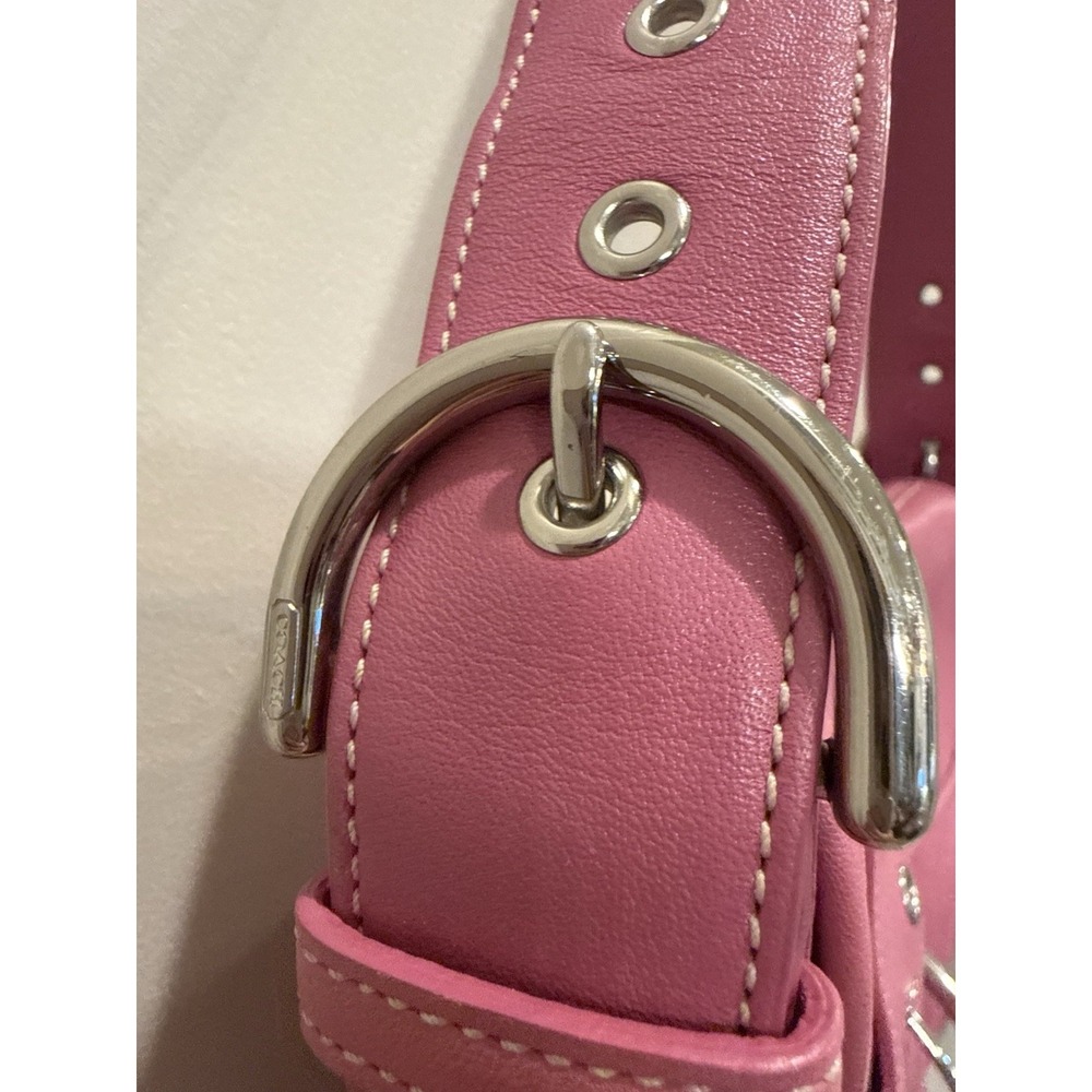 Coach Vintage SMALL 9247 Pink Soho Y2K Leather Shoulder Bag - Picture 4 of 16